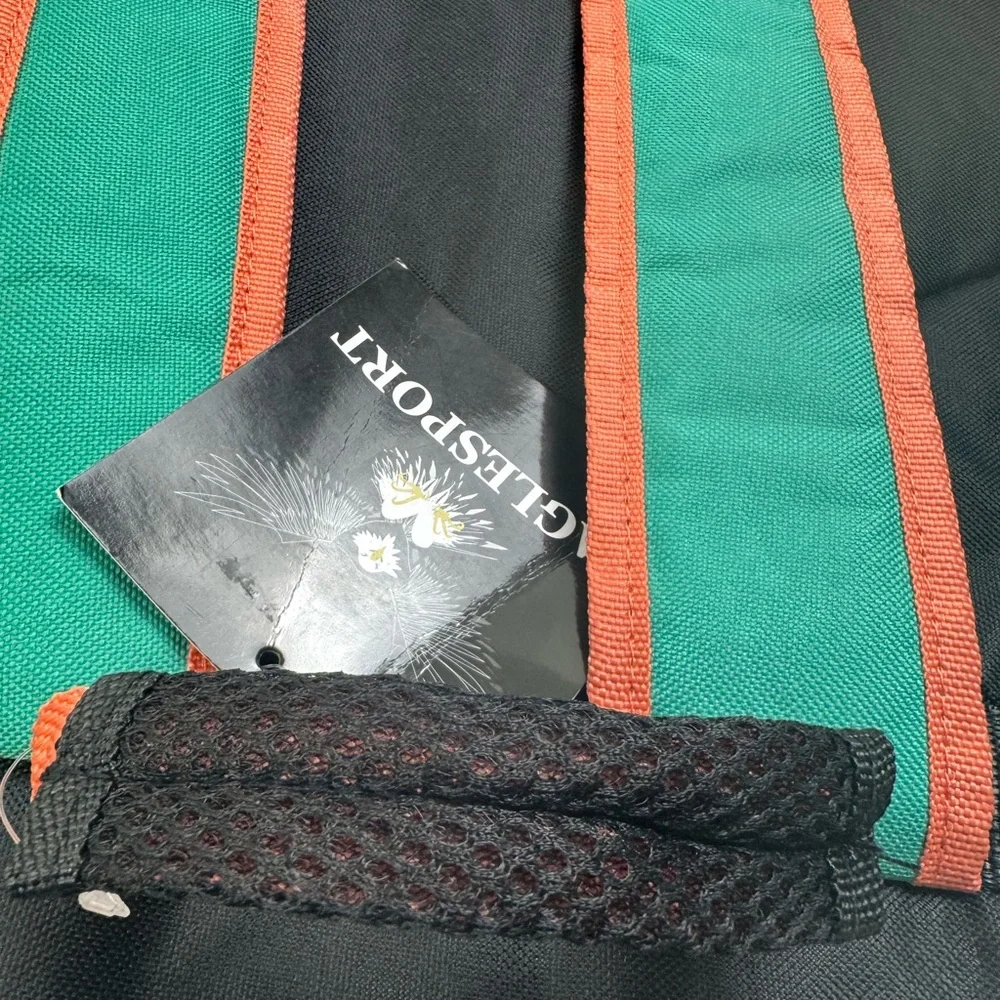 Vibrant‎ Green and Orange Backpack with Classic Design